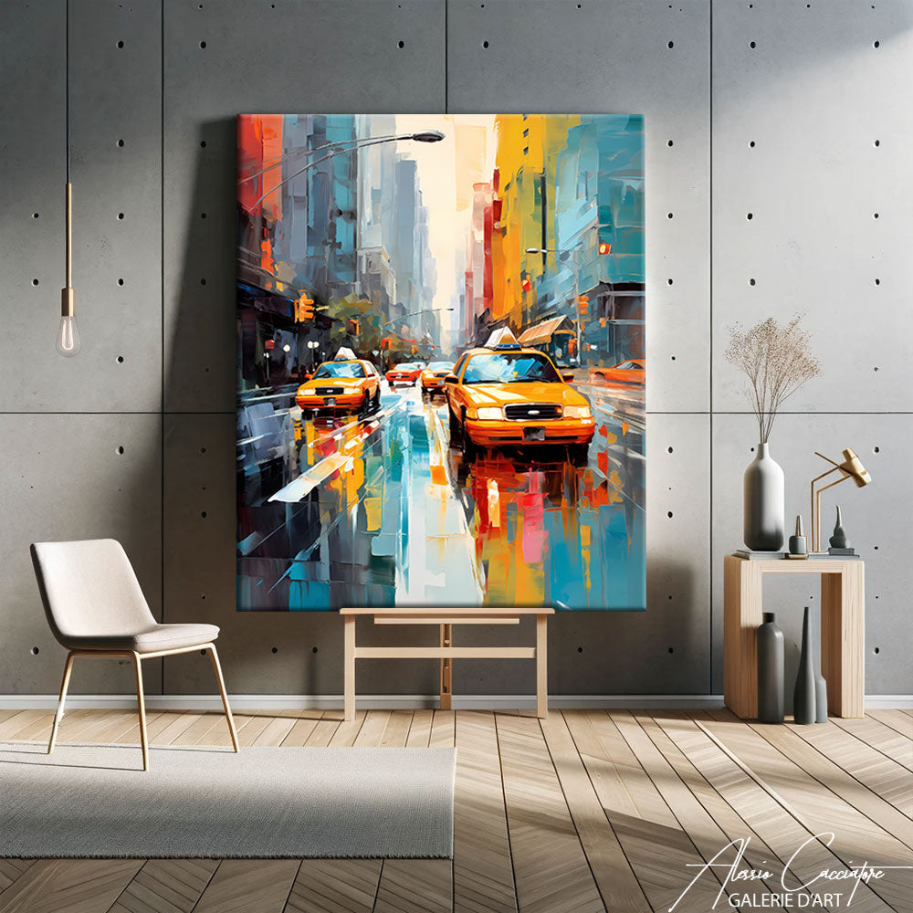 tableau acrylique new york