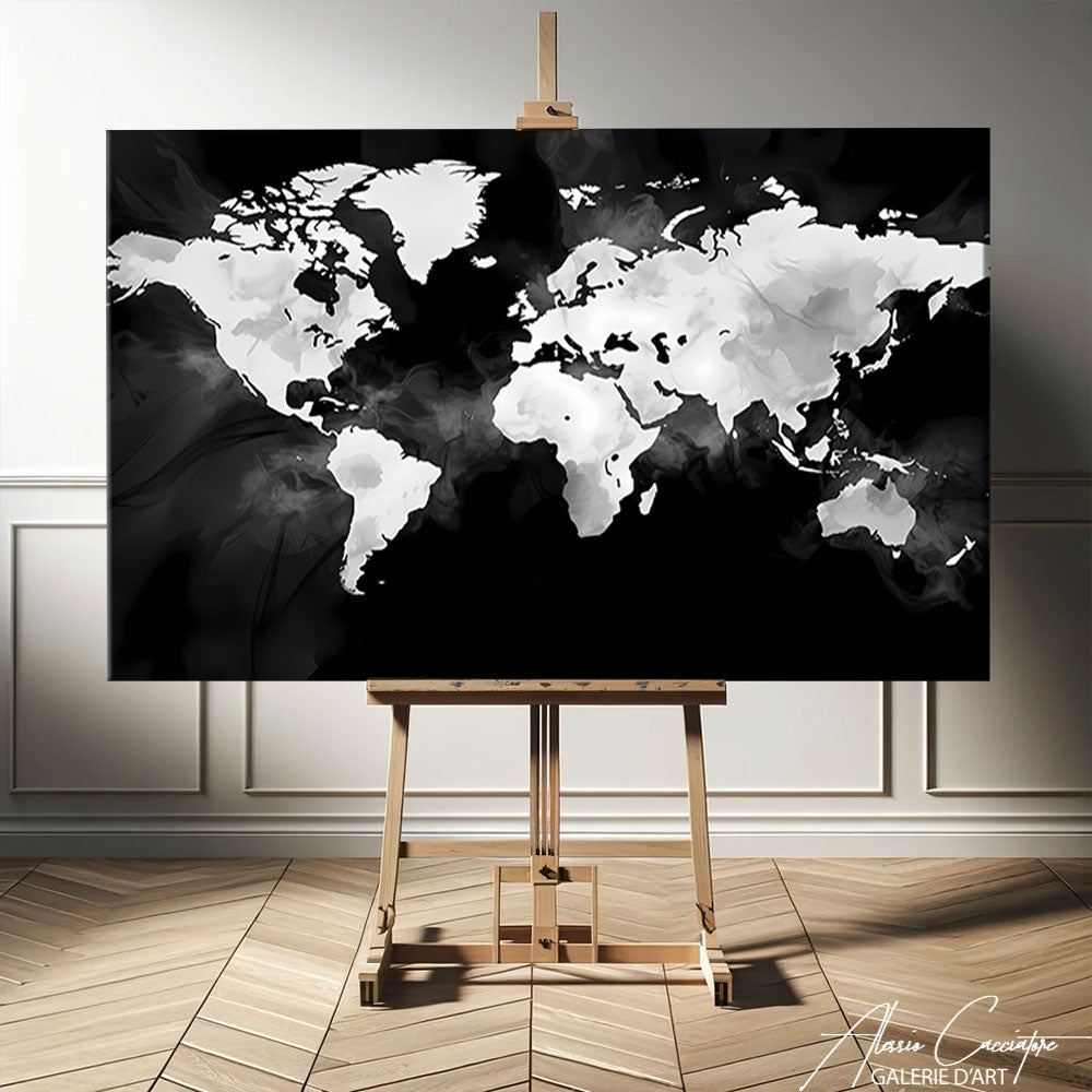 tableau carte du monde design