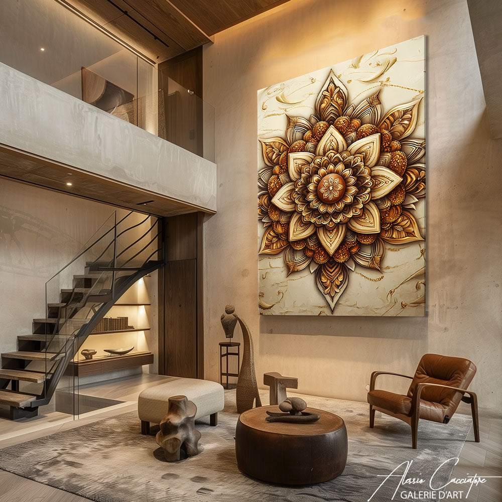 Tableau mandala cercle
