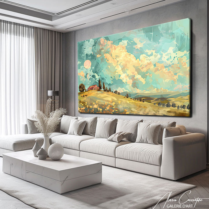 Tableau Peinture Paysage Montagne