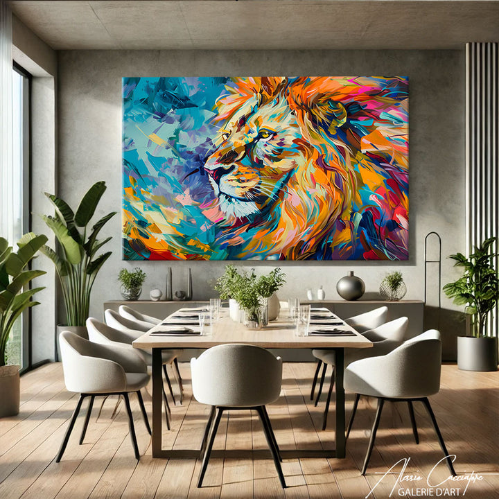 Peinture Lion Couleur
