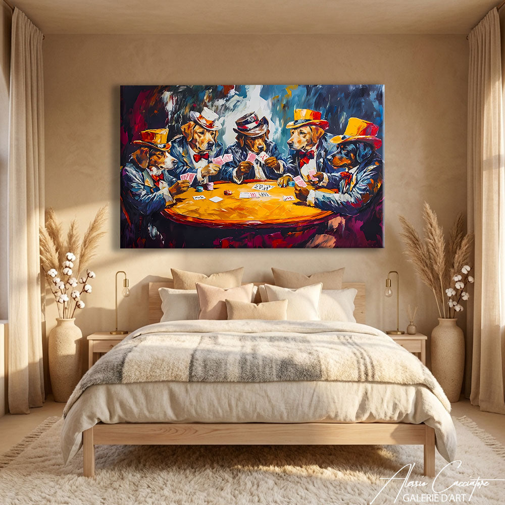 Toile Chien Poker