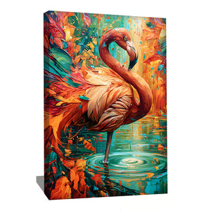 Tableau Peinture Flamant Rose