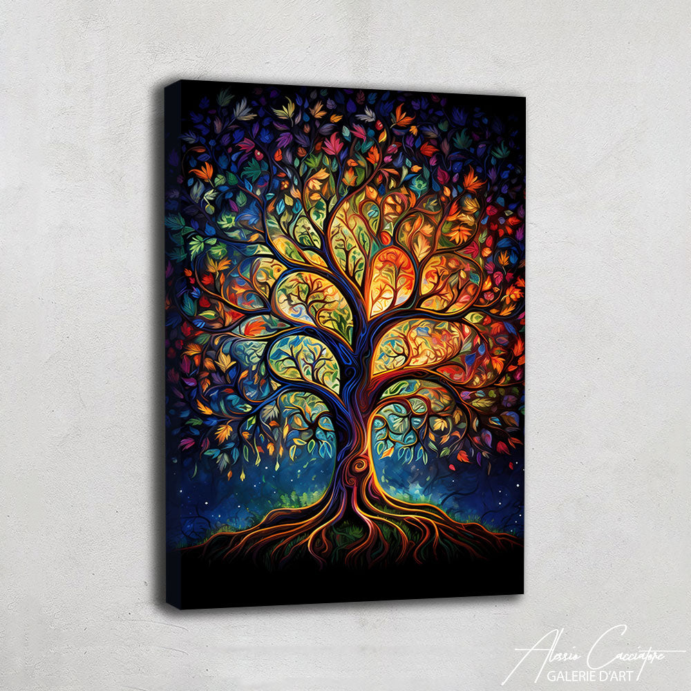 tableau arbre de vie noir