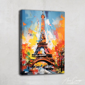 Tableau Peinture Tour Eiffel