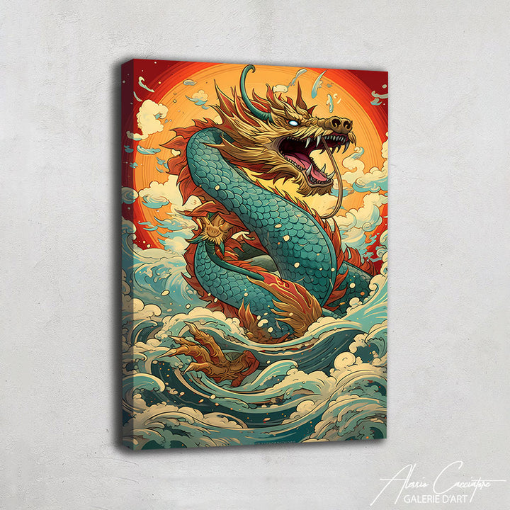 Peinture Dragon Asiatique