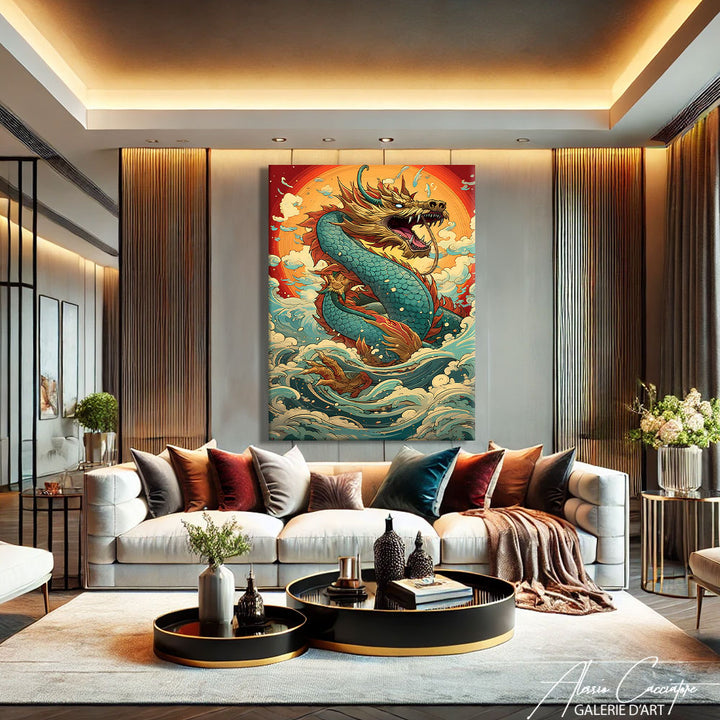 peinture dragon japonais