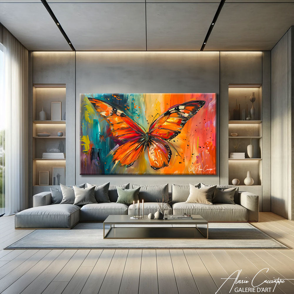 tableau avec papillon