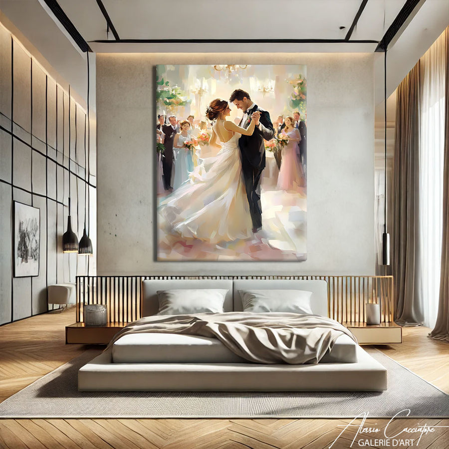 tableau peinture couple
 – mise en situation