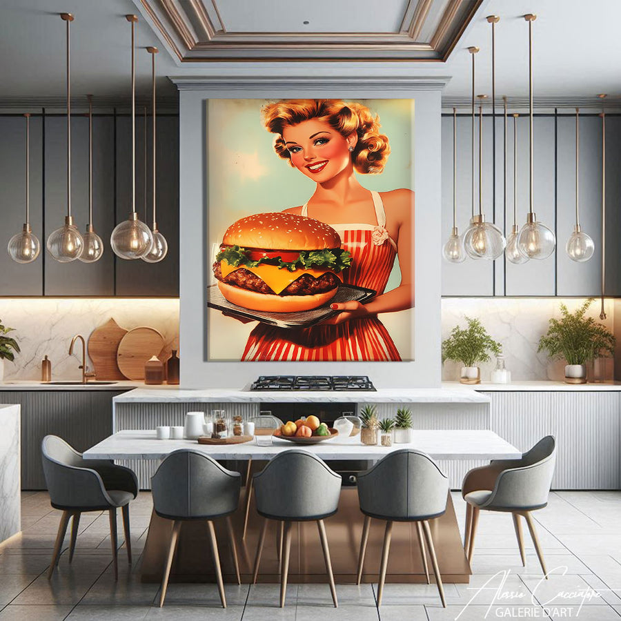 Tableau Rétro Cuisine – mise en situation