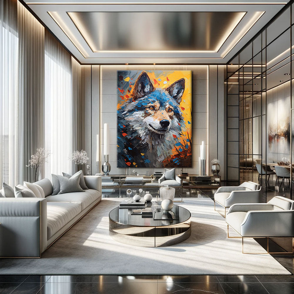 loup peinture contemporaine