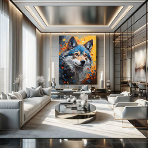 loup peinture contemporaine