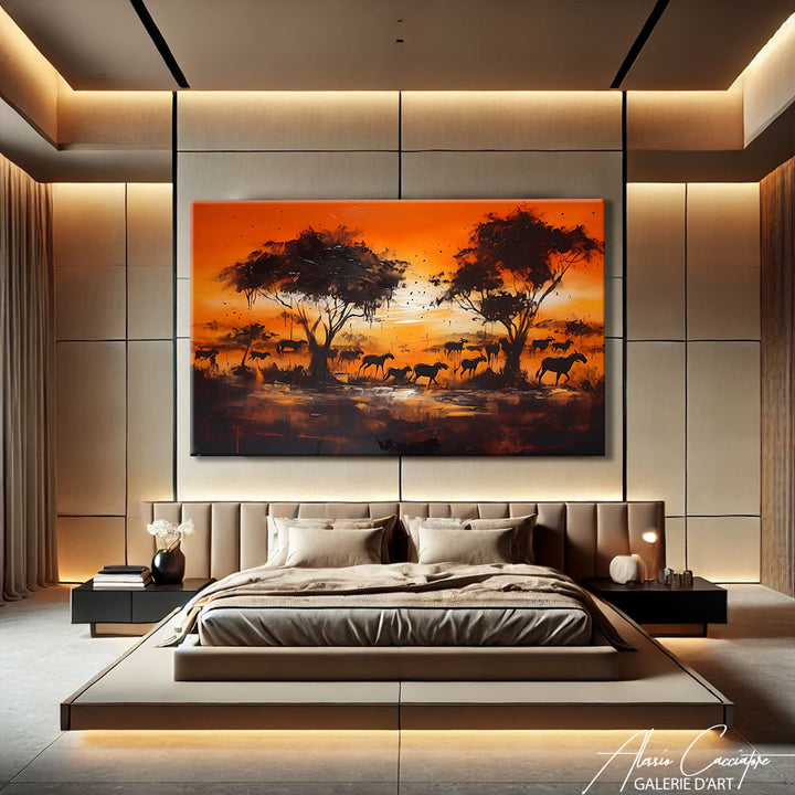 tableau africain paysage