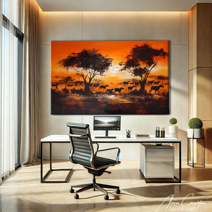 peinture paysage africain