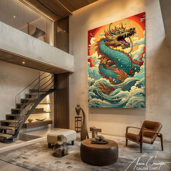 peinture dragon japonais