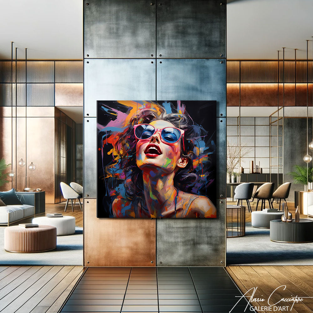 Peinture Portrait de Femme Abstrait