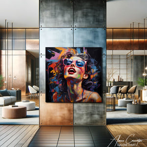 Peinture Portrait de Femme Abstrait