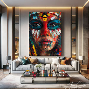 tableau portrait indienne