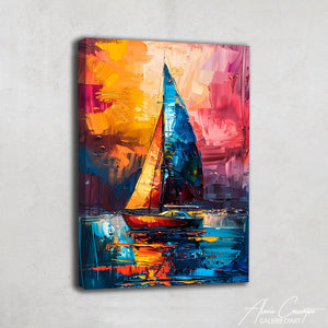 Tableau Peinture Voilier