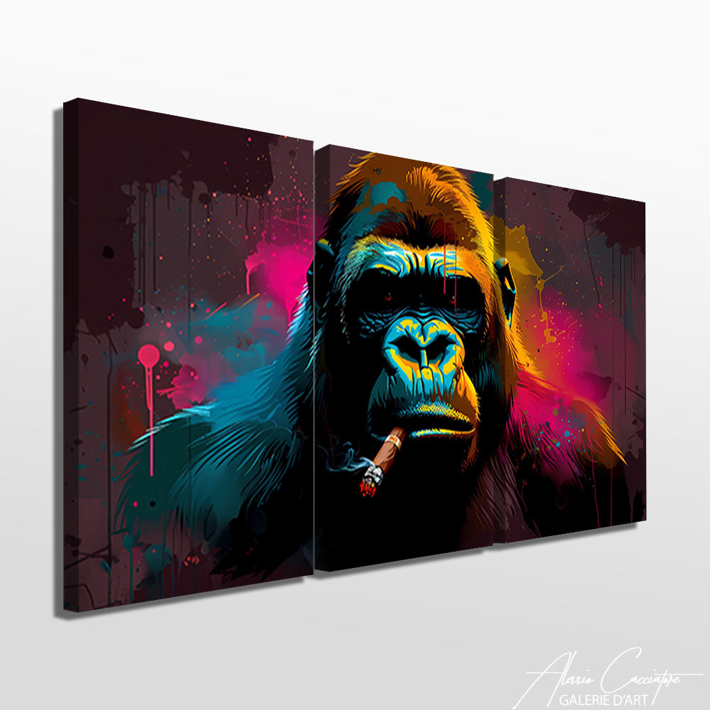 Tableau Triptyque Salon