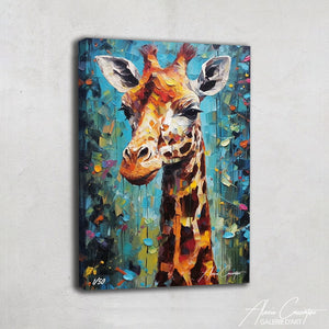 peinture tete de girafe