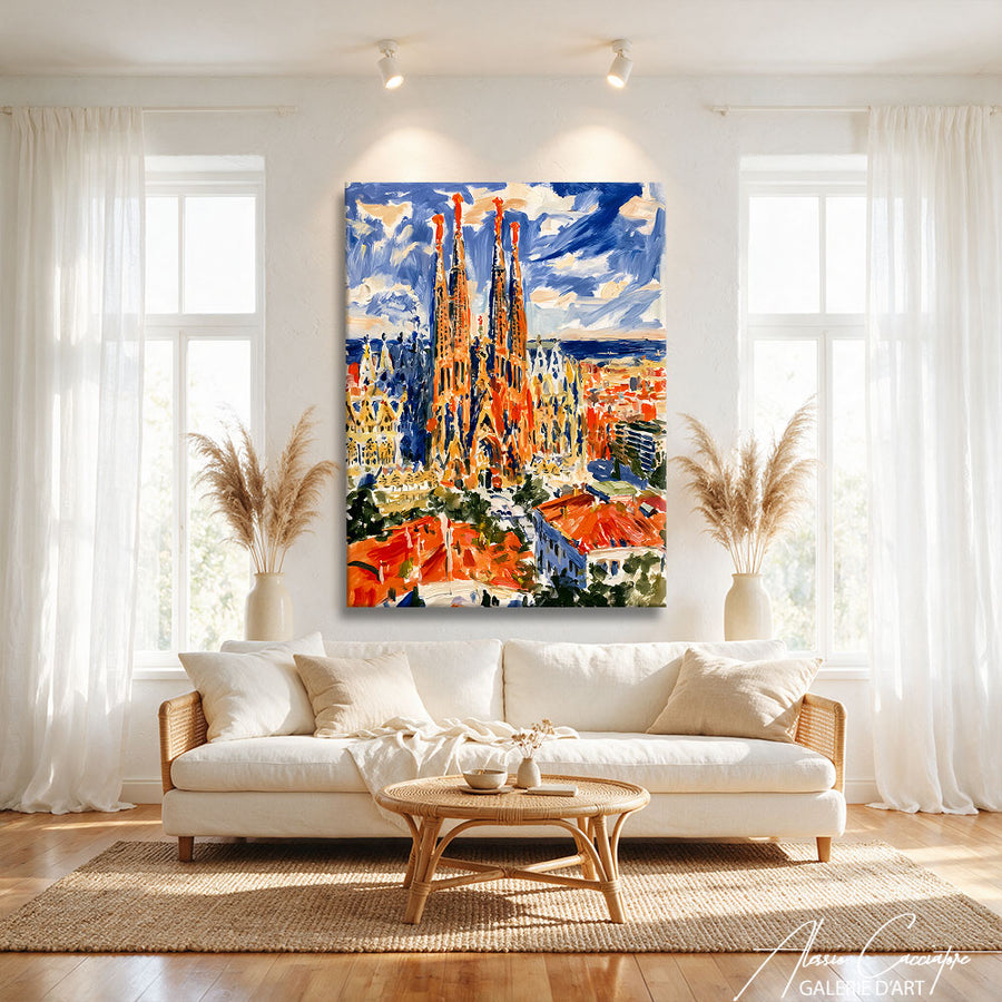 Peinture Peinture Sagrada Familia – mise en situation