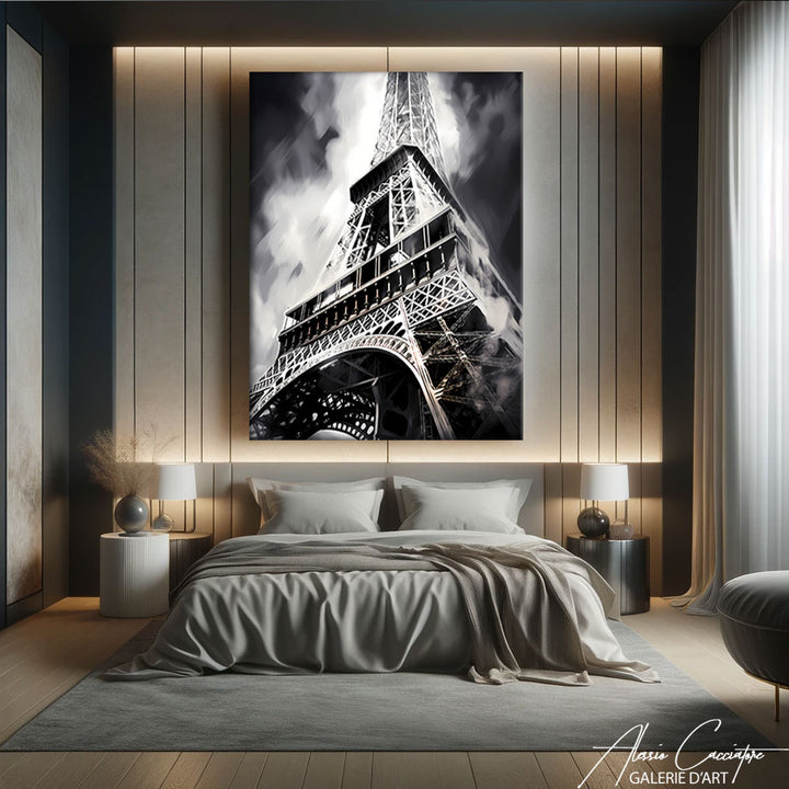 toile peinture tour eiffel