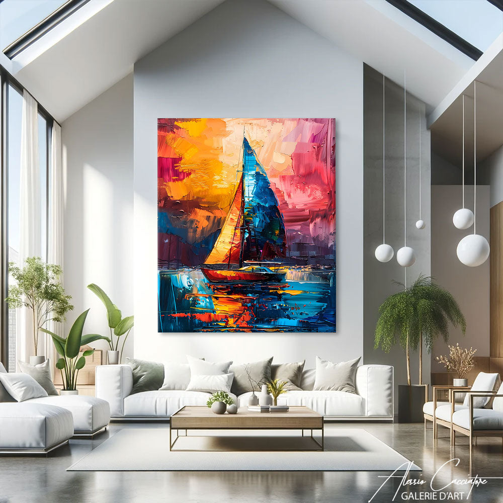 Tableau Voilier en Mer