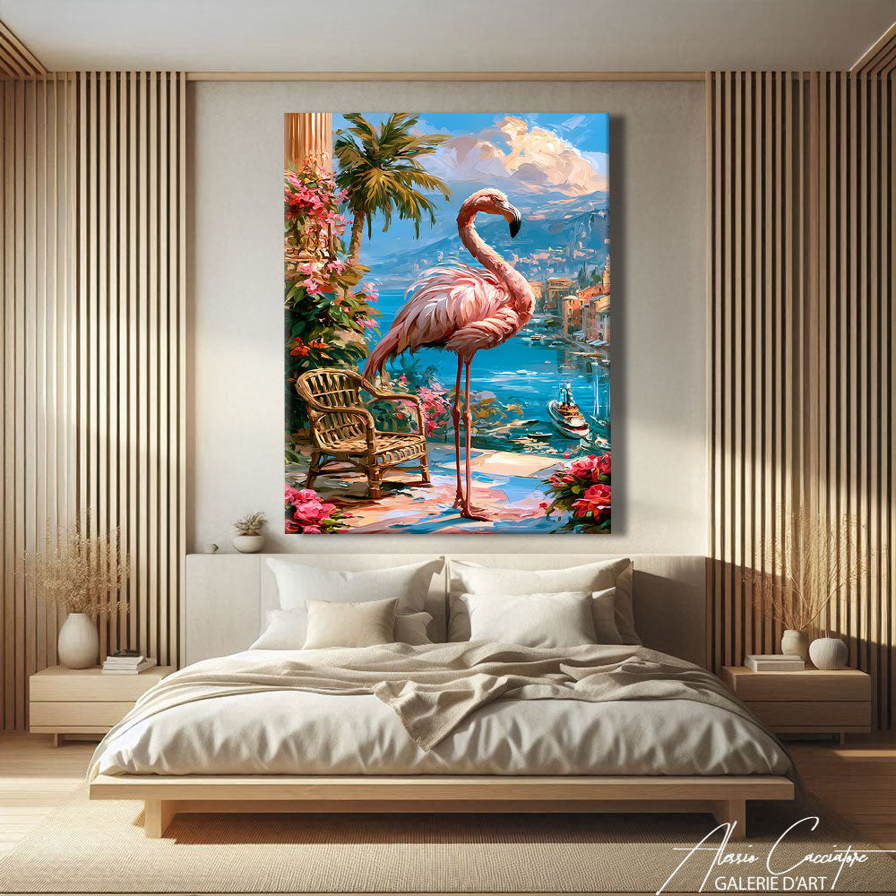 Tableau Flamant Rose