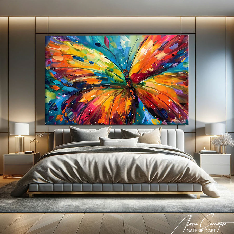 Peinture Abstrait Papillon – mise en situation
