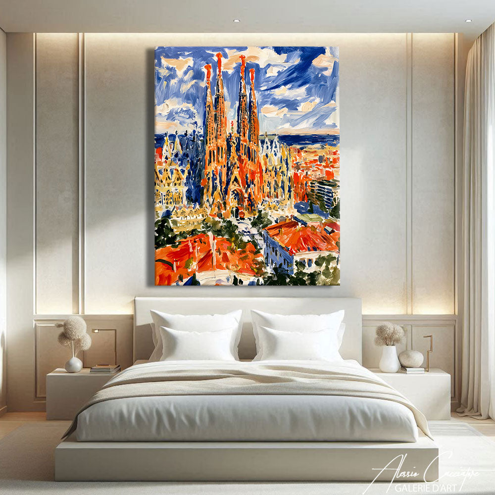 Toile Peinture Sagrada Familia
