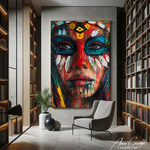 Tableau Indienne Peint