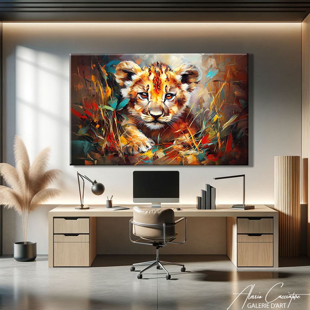 peinture lionceau