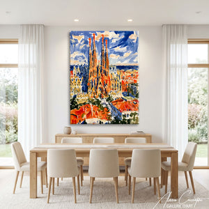 Affiche Peinture Sagrada Familia