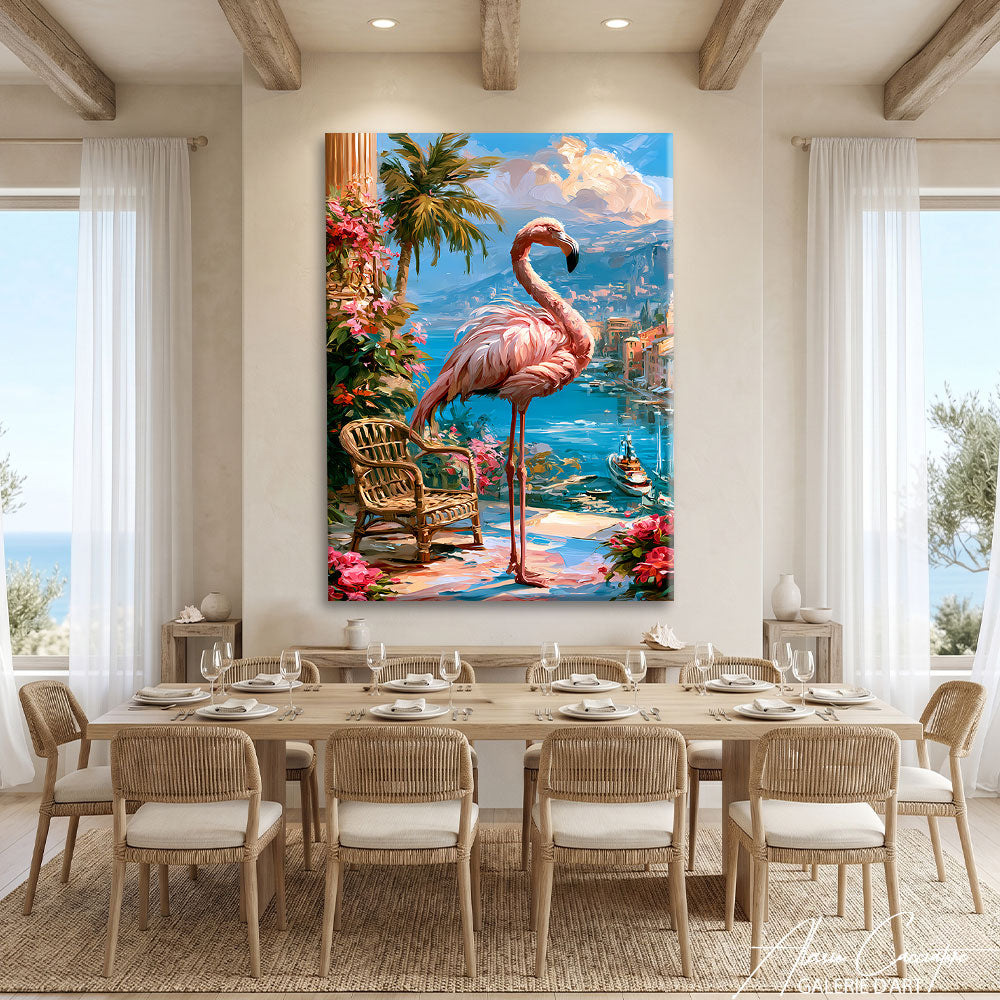 Affiche Flamant Rose