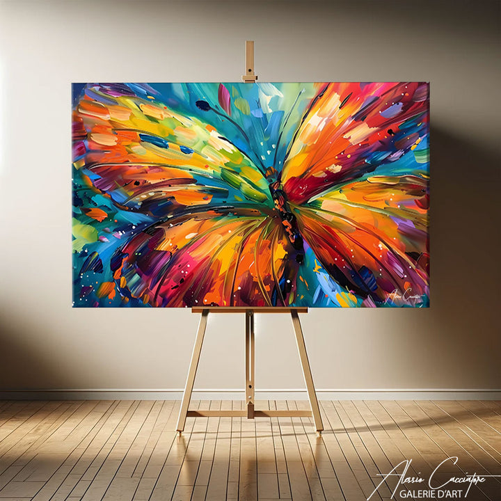 Peinture Papillon Fleur