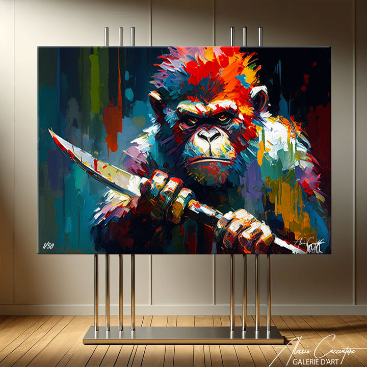 peinture singe art