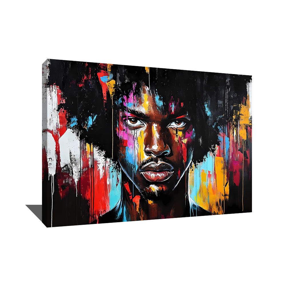 TABLEAU HOMME AFRICAIN COLORÉ