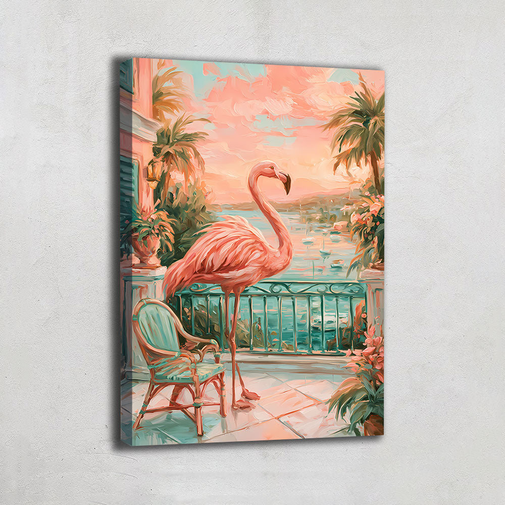 Flamant Rose Tableau Peinture