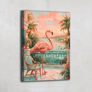 Flamant Rose Tableau Peinture