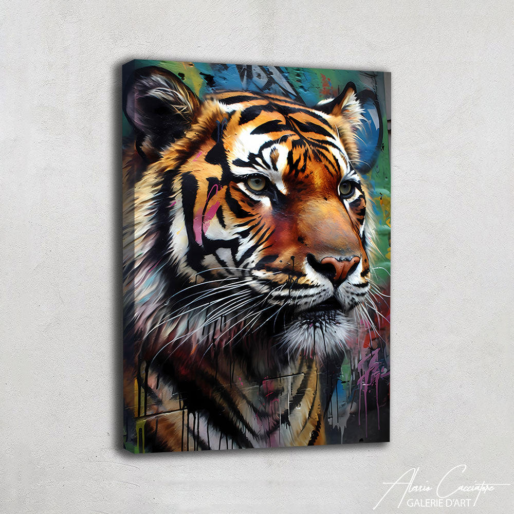 TABLEAU TIGRE PEINTURE