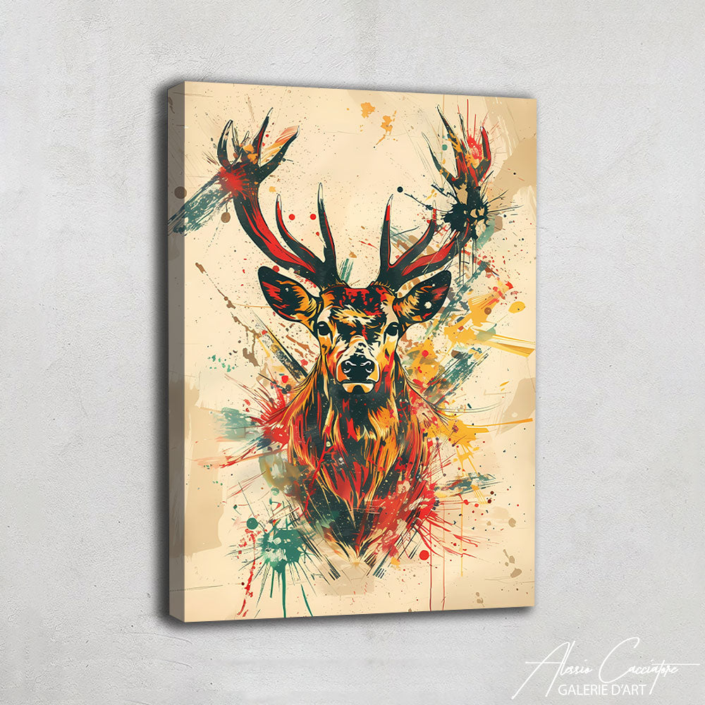 Peinture Aquarelle Cerf