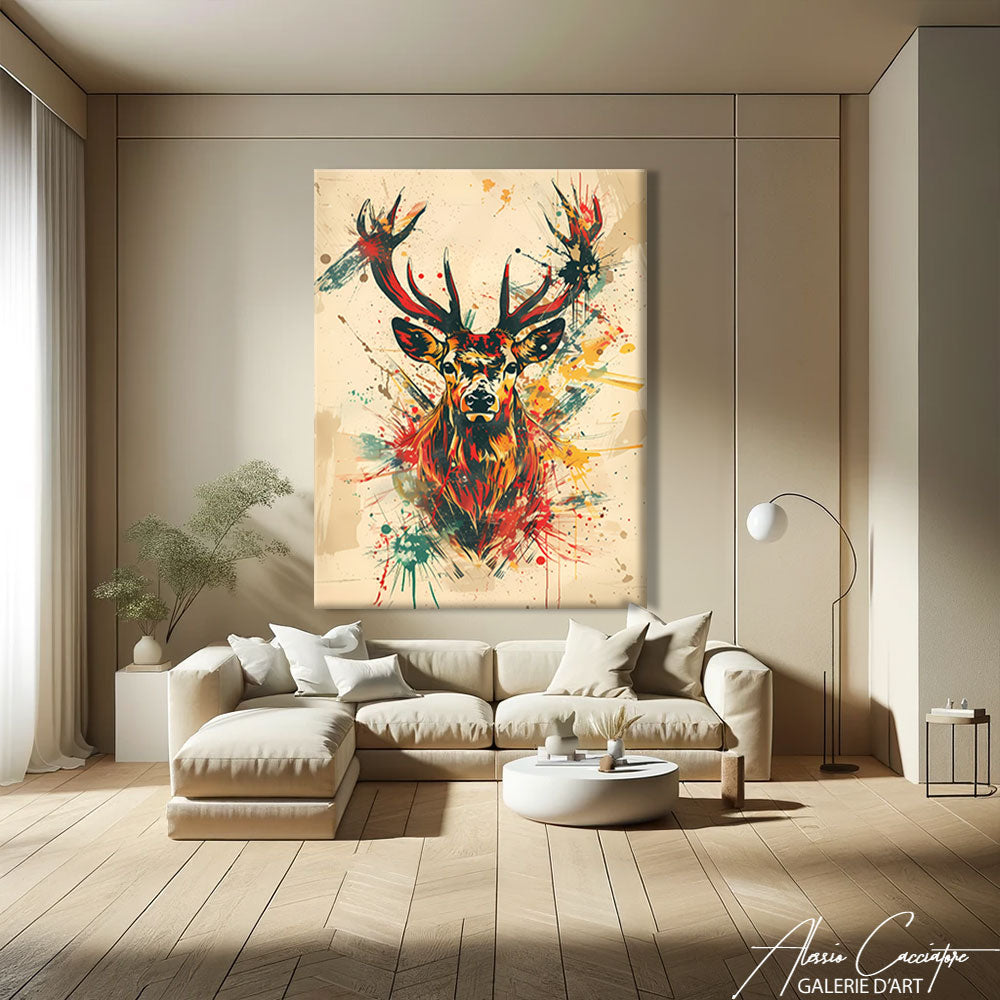 Peinture Aquarelle Cerf