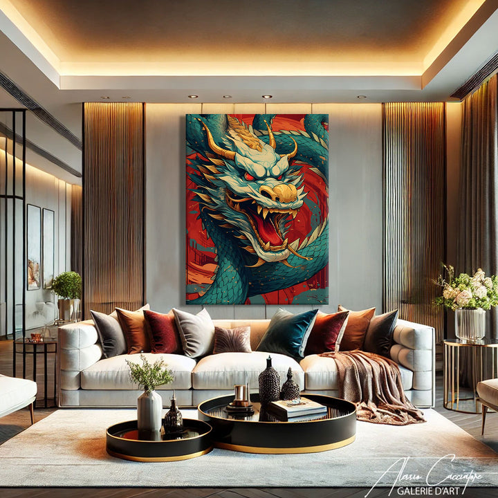 Peinture Dragon Japonais