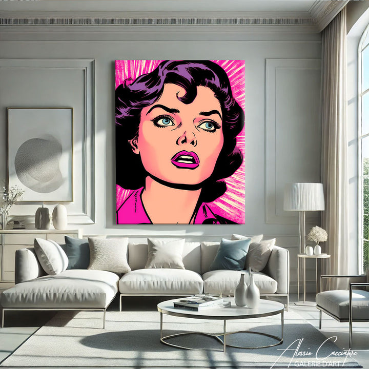 tableau pop art femme