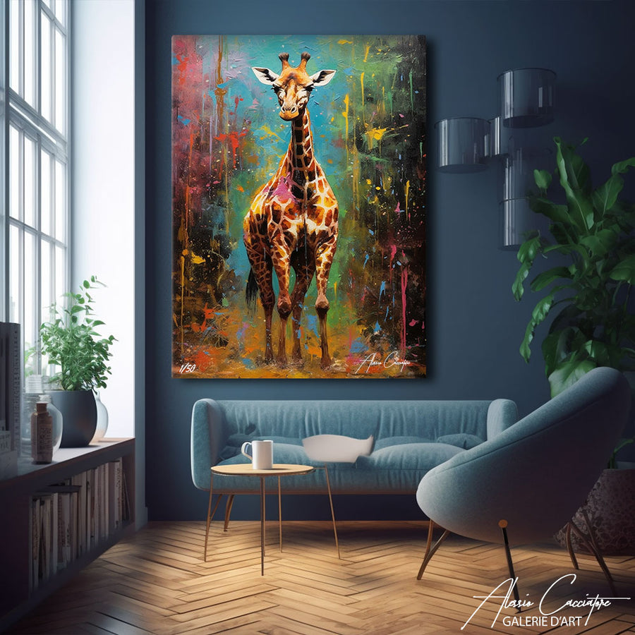 girafe en tableau – mise en situation