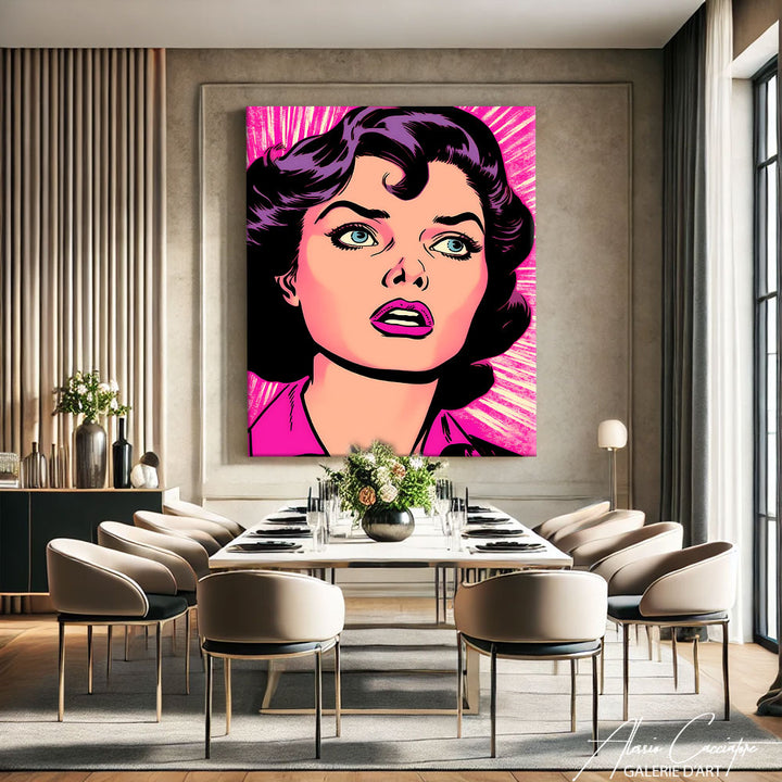 tableau femme pop art