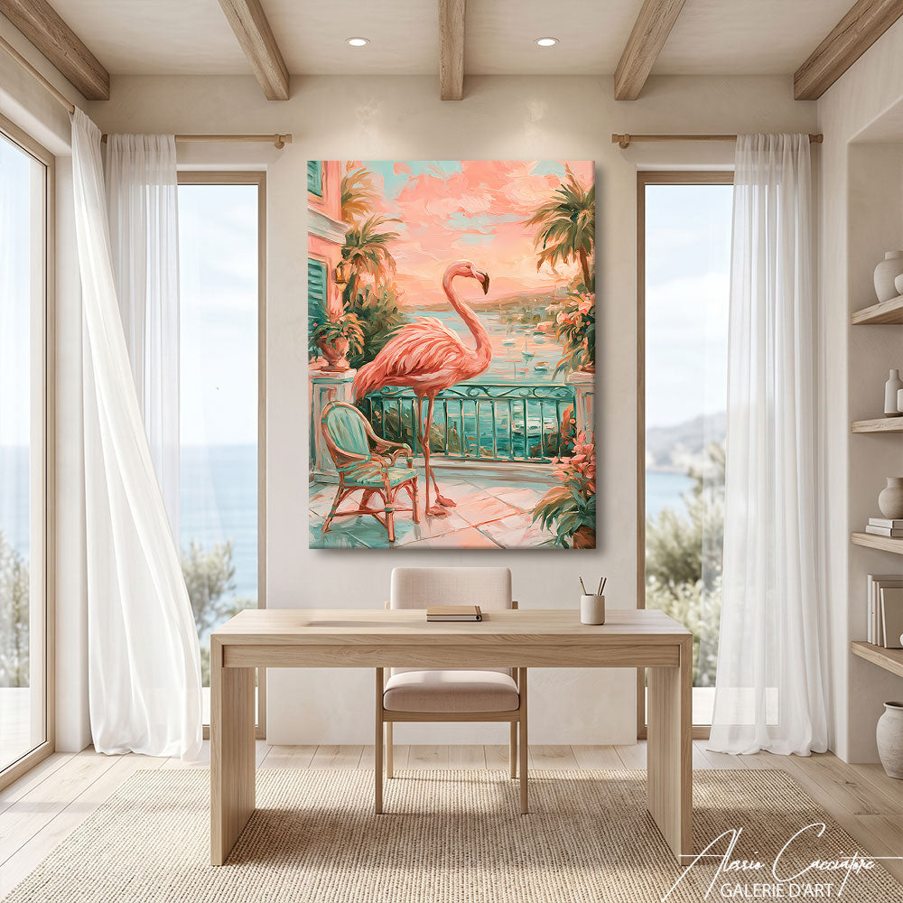 Tableau Flamant Rose Tableau Peinture