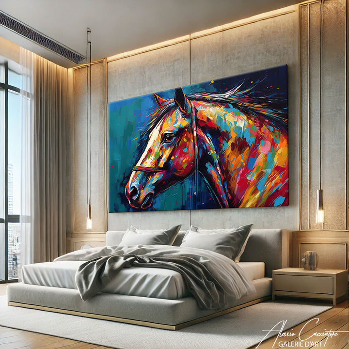 tableau cheval moderne
