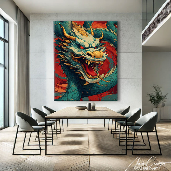 tableau dragon japonais